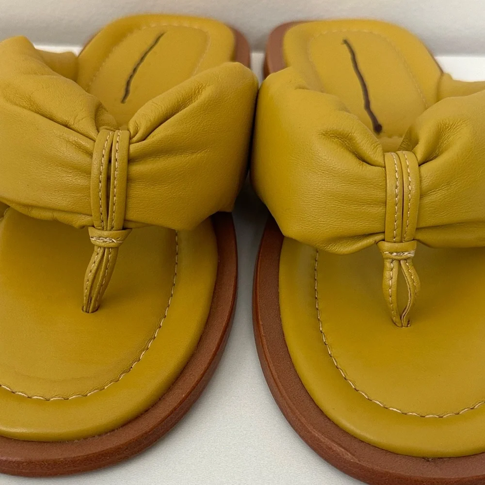 NEW Free People Vicenza Puffy Padded Thong Sandals Summer Boho Beach 6 - Picture 3 of 14